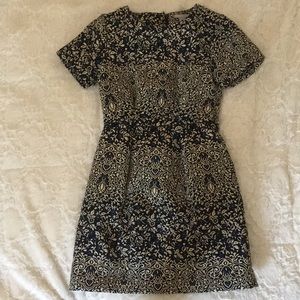 H&M Structured Fit and Flare Pattern Dress